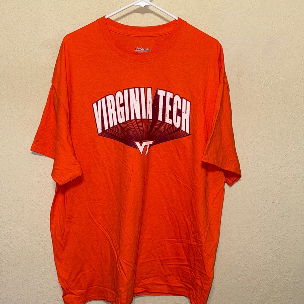 Captivating Athletic Orange Virginia Tech Tee